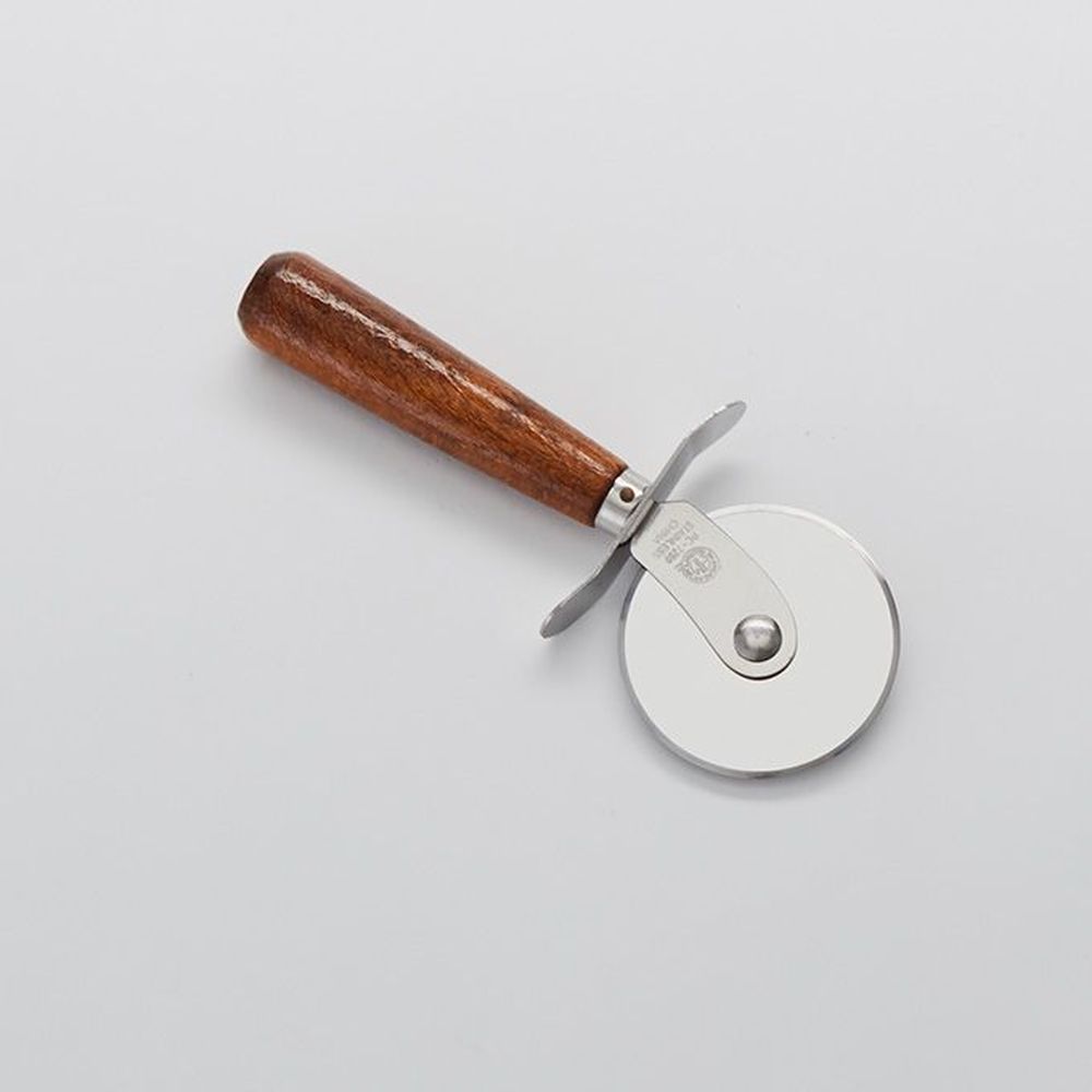 American Metalcraft Silver Stainless Steel Pizza Cutter With Dark Brown Beech Wood Handle, 2-5/8 Inch Dia. -- 144 Per Case