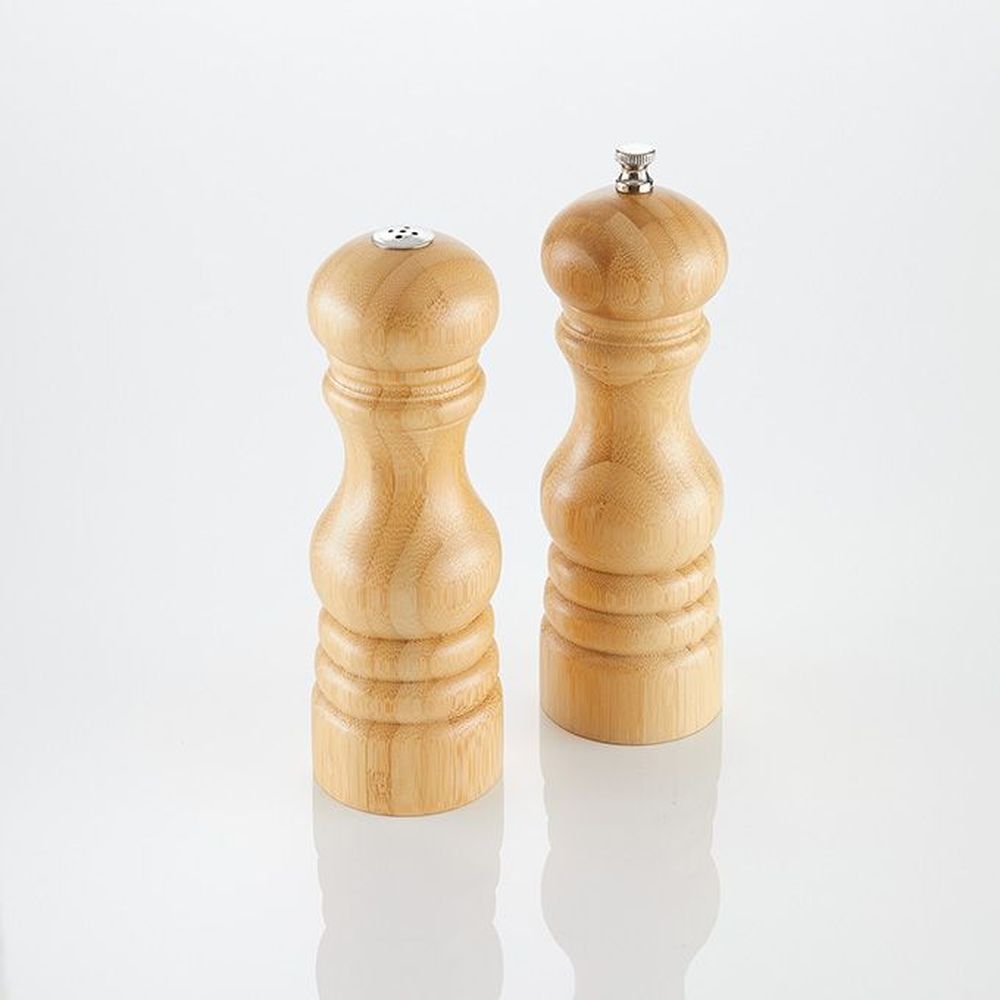 American Metalcraft Brown Bamboo Wood Salt And Pepper Set, 6 Inch Height -- 36 Per Case