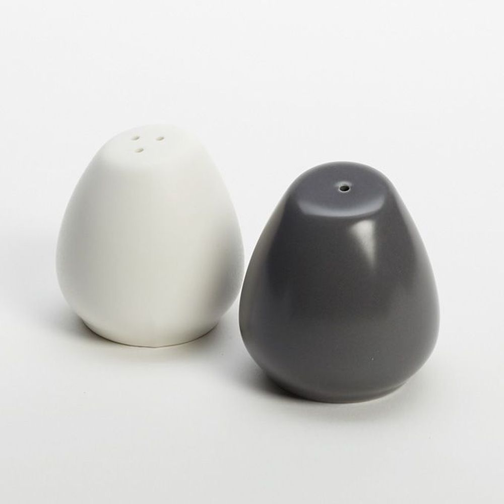 American Metalcraft White Gray Porcelain Salt And Pepper Shaker, 2 Ounce Capacity -- 48 Per Case