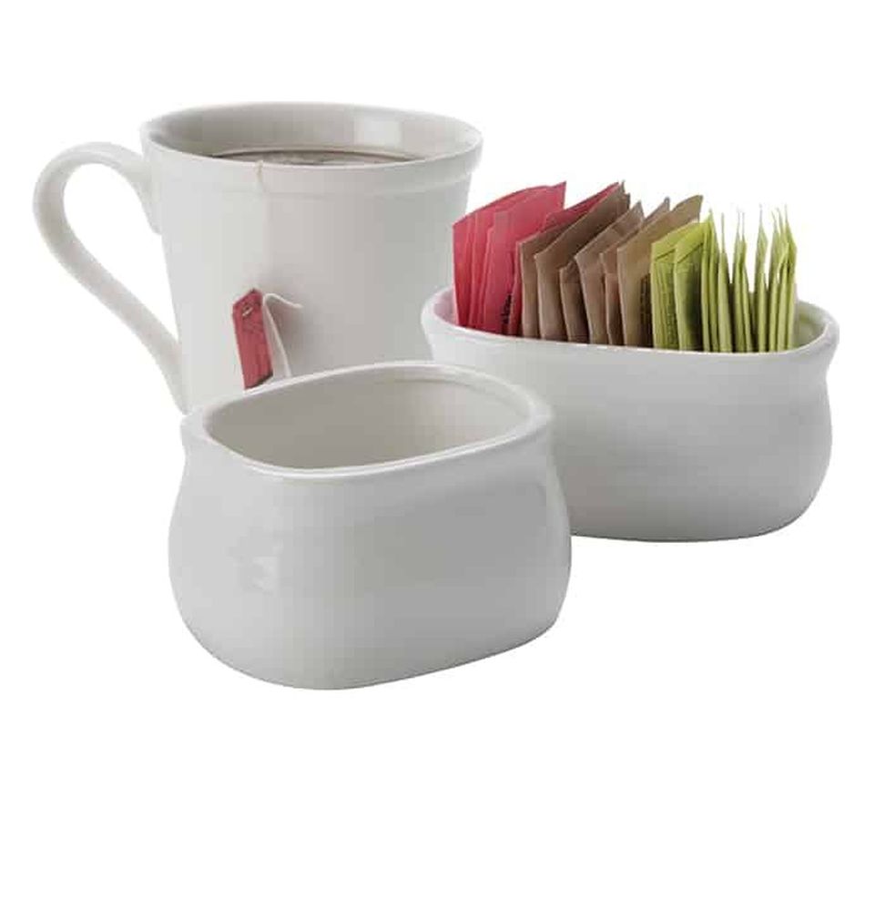 American Metalcraft White Porcelain Sugar Packet Holder, 4 X 2-1/4 X 1-3/4 Inch -- 48 Per Case