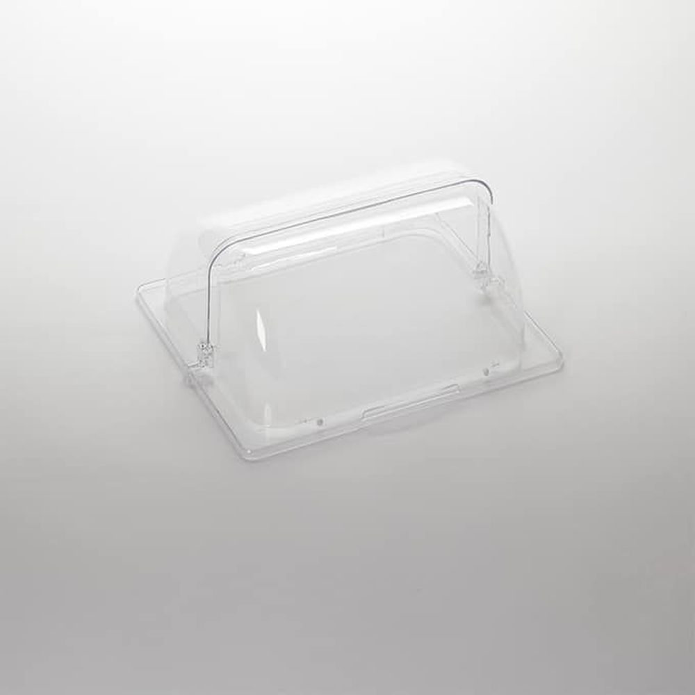 American Metalcraft Clear Polycarbonate Rectangular Half Size Roll Top Cover Only, 13-1/4 X 10-1/2 X 6-1/4 Inch -- 12 Per Case