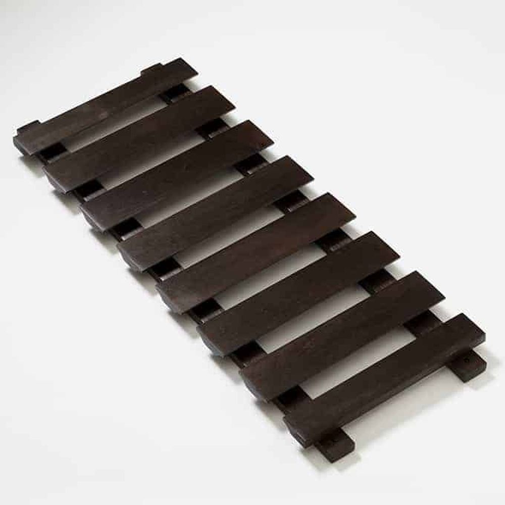 American Metalcraft Espresso Red Oak Glass Rack, 35 X 14 X 1-1/2 Inch