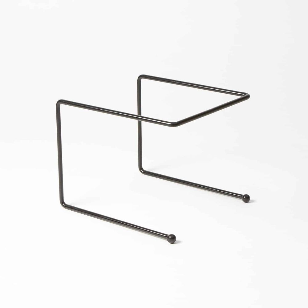 American Metalcraft Black Steel Universal Rubberized Square Pizza Stand, 12 Inch Square X 7 Inch Height -- 6 Per Case