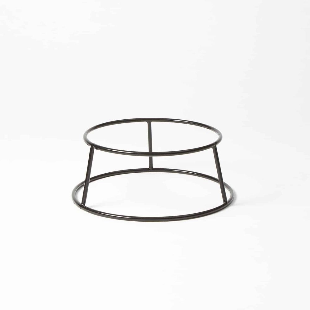 American Metalcraft Black Steel Rubberized Small Round Pizza Stand, 7-1/2 Inch Dia. -- 6 Per Case