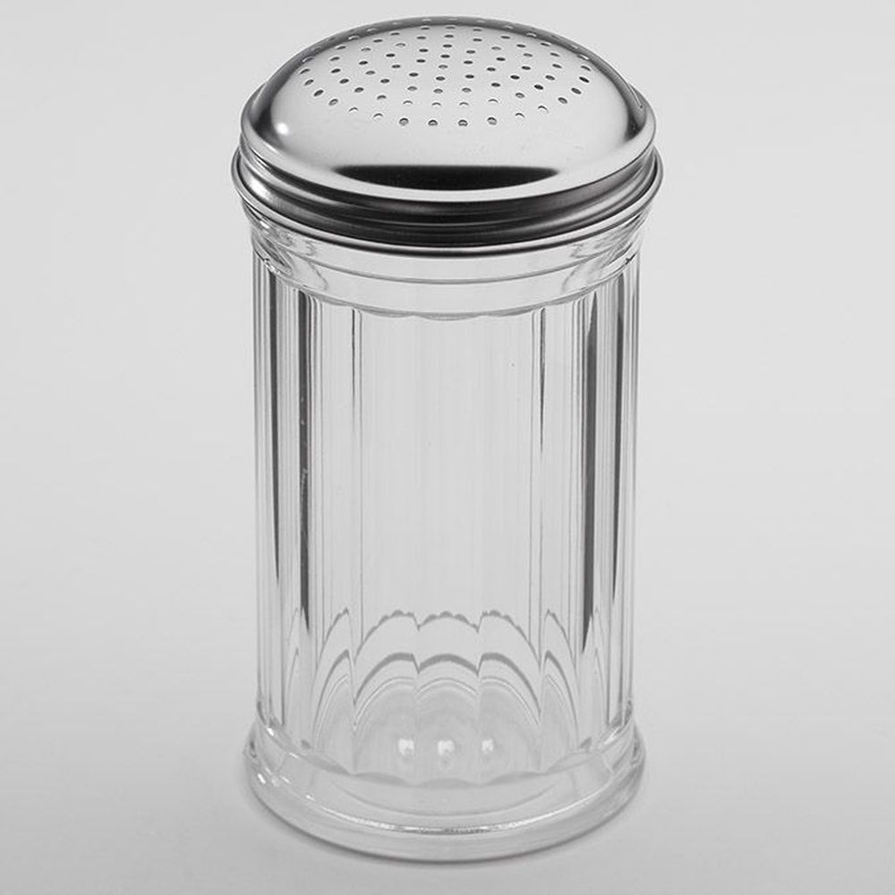 American Metalcraft Clear San Plastic Standard Weight Shaker With Dredge Top, 3 Inch Dia. X 5-3/8 Inch Height -- 36 Per Case