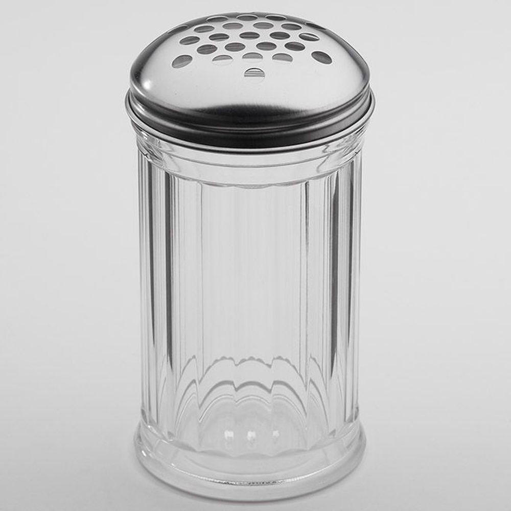 American Metalcraft Clear San Plastic Standard Weight Shaker With Extra Large 1/4 Inch Holes Cheese Top, 3 Inch Dia. X 5-3/8 Inch Height -- 36 Per Case