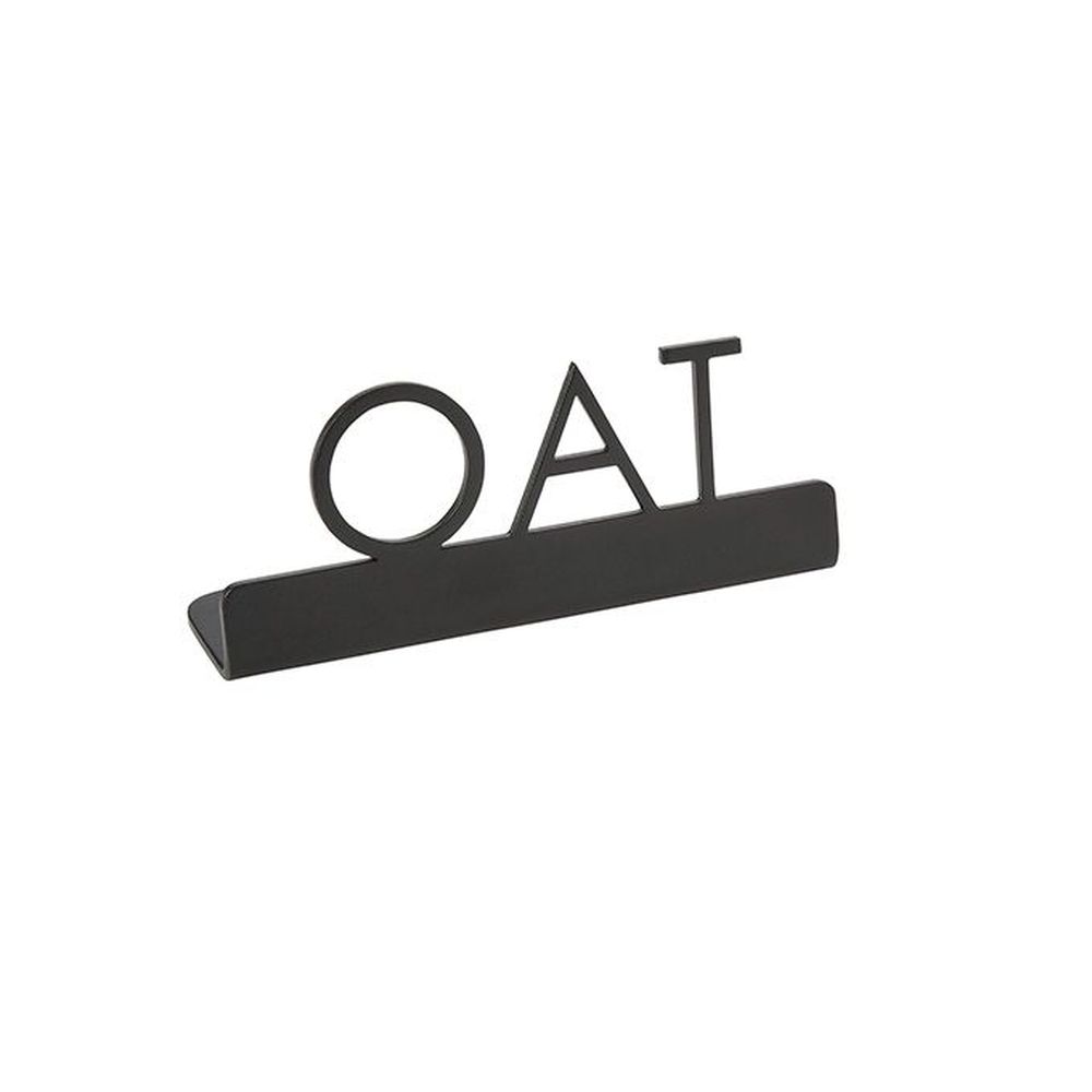 American Metalcraft Black Stainless Steel Oat Laser Cut Sign, 3 X 7/8 X 1-1/4 Inch -- 144 Per Case