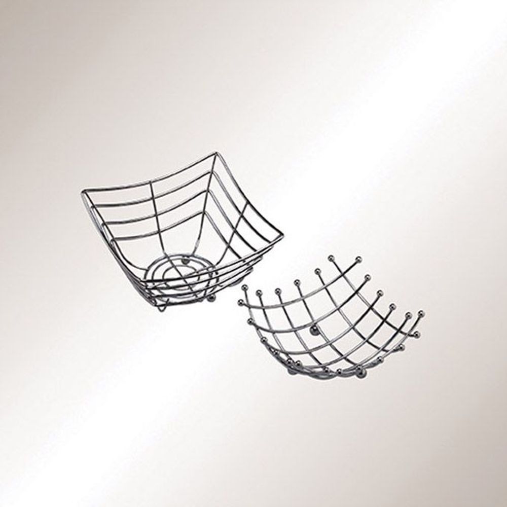 American Metalcraft Chrome Space/time Continuum Square Web Basket, 8 X 8 X 4-1/2 Inch -- 24 Per Case