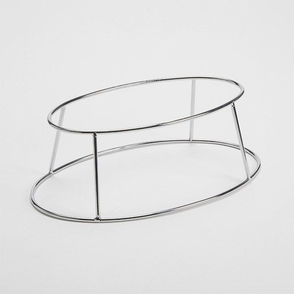American Metalcraft Silver Stainless Steel Oval Display Rack, 4 Inch Height X 10 Inch Length X 5 Inch Width Top -- 12 Per Case