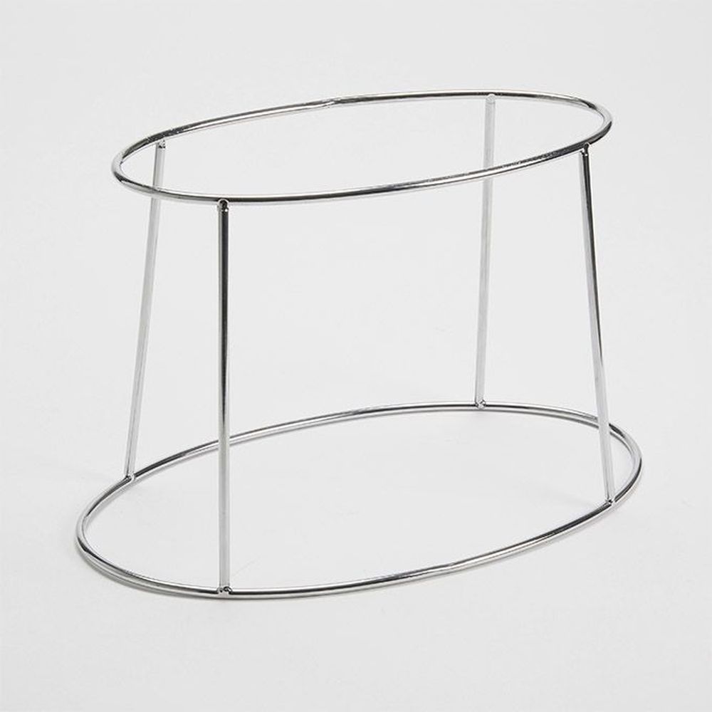 American Metalcraft Silver Stainless Steel Oval Display Rack, 7-3/8 Inch Height X 10 Inch Length X 5 Inch Width Top -- 12 Per Case