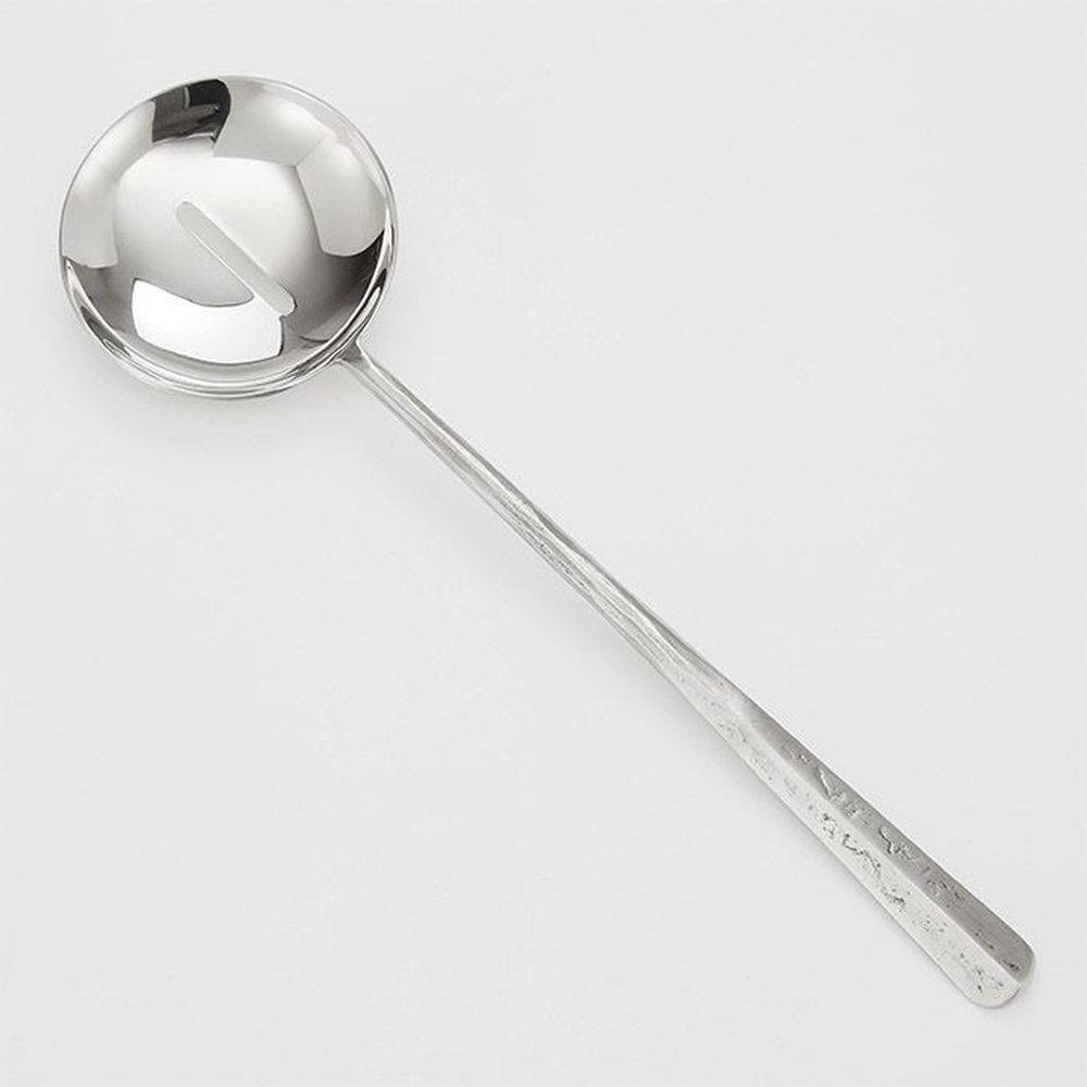 American Metalcraft Amano Collection Silver Stainless Steel Hand Forged Slotted Spoon, 3-1/4 Inch Width X 12 Inch Length -- 72 Per Case