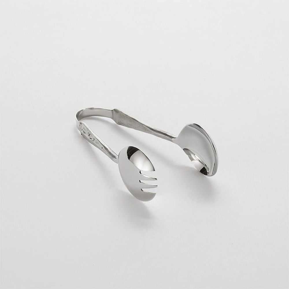 American Metalcraft Amano Collection Silver Stainless Steel Hand Forged Serving Tong, 1-7/8 Inch Width X 6-3/8 Inch Length -- 72 Per Case