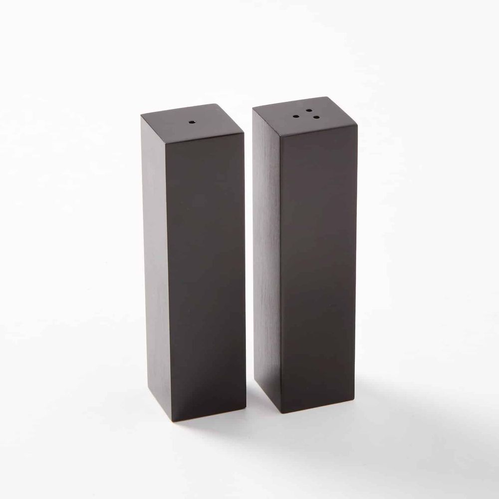 American Metalcraft Modern Black Satin Finish Stainless Steel Salt And Pepper Set, 3 Ounce Capacity -- 96 Per Case