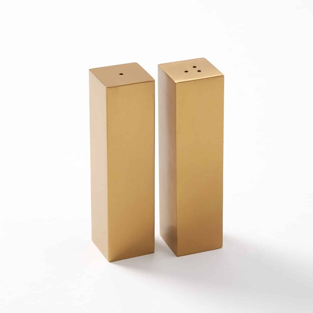 American Metalcraft Modern Gold Satin Finish Stainless Steel Salt And Pepper Set, 3 Ounce Capacity -- 96 Per Case