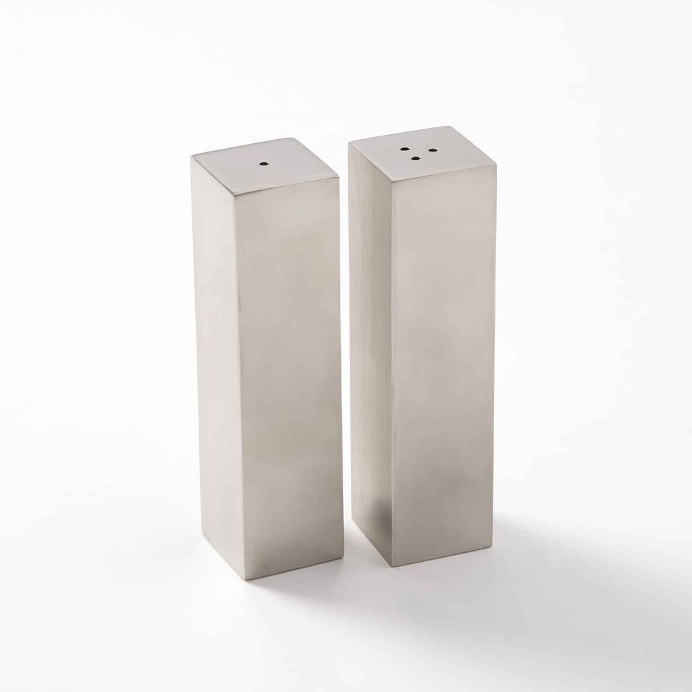 American Metalcraft Modern Silver Stainless Steel Salt And Pepper Set, 3 Ounce Capacity -- 96 Per Case
