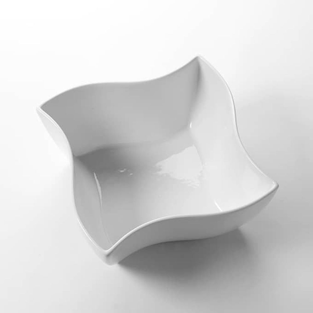 American Metalcraft White Porcelain Squavy Bowl, 162 Ounce Capacity -- 4 Per Case