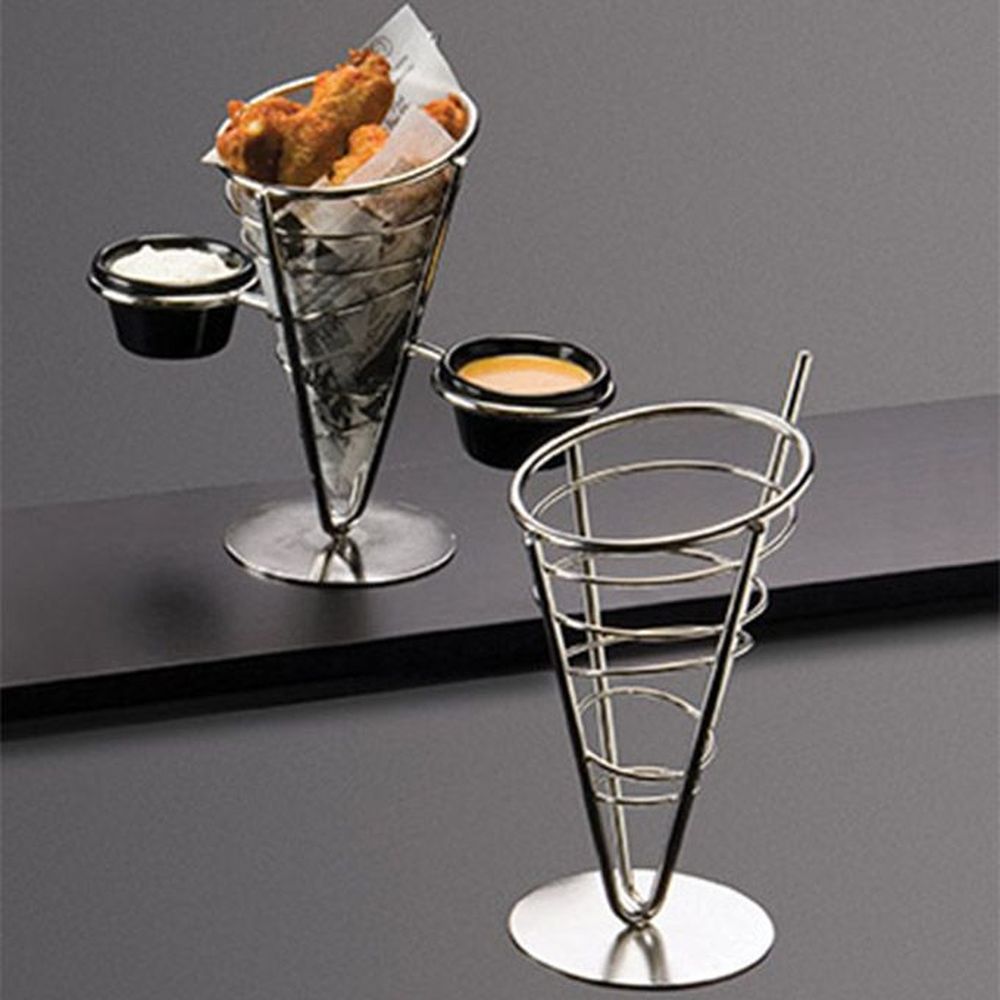 American Metalcraft Silver Stainless Steel One Cone Conical Basket, 5 Inch Dia. X 9 Inch Height -- 24 Per Case