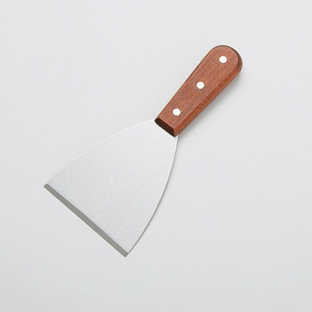 American Metalcraft Wood Handle Slant Edge Stainless Steel Scrapper, 8-1/4 Inch Length -- 48 Per Case