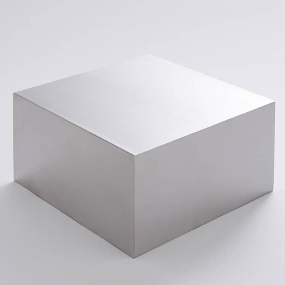 American Metalcraft Silver Stainless Steel Cube Riser, 8 X 8 X 4 Inch -- 10 Per Case
