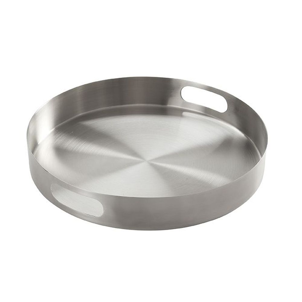 American Metalcraft Silver Stainless Steel Round Serving Tray, 14-5/8 Inch Dia. X 2-1/4 Inch Height -- 6 Per Case
