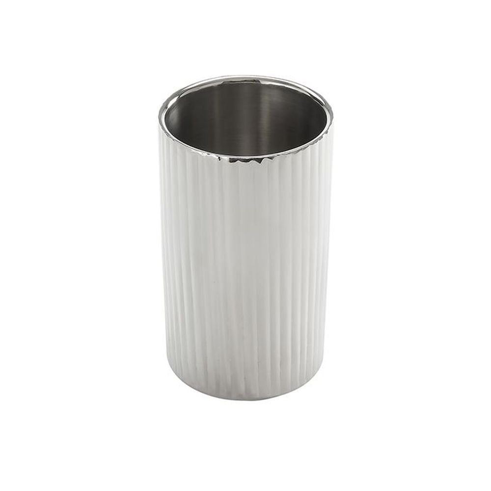 American Metalcraft Silver Stainless Steel Double Wall Fluted Wine Cooler, 4-3/4 Inch Dia. X 7-7/8 Inch Height -- 8 Per Case