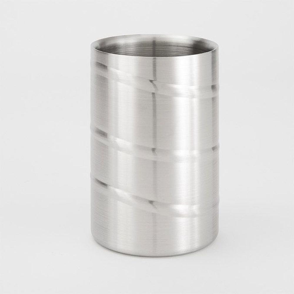 American Metalcraft Silver Stainless Steel Double Wall Swirl Single Bottle Wine Cooler, 4-1/2 Inch Dia. X 7-1/4 Inch Height -- 12 Per Case