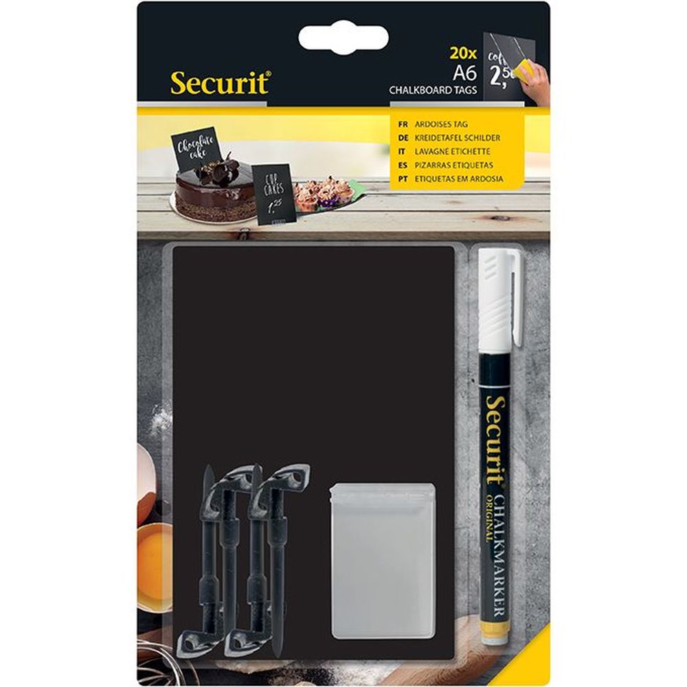 American Metalcraft Black Polypropylene Large Chalk Card, 6 Inch Length X 4 Inch Height -- 15 Per Case