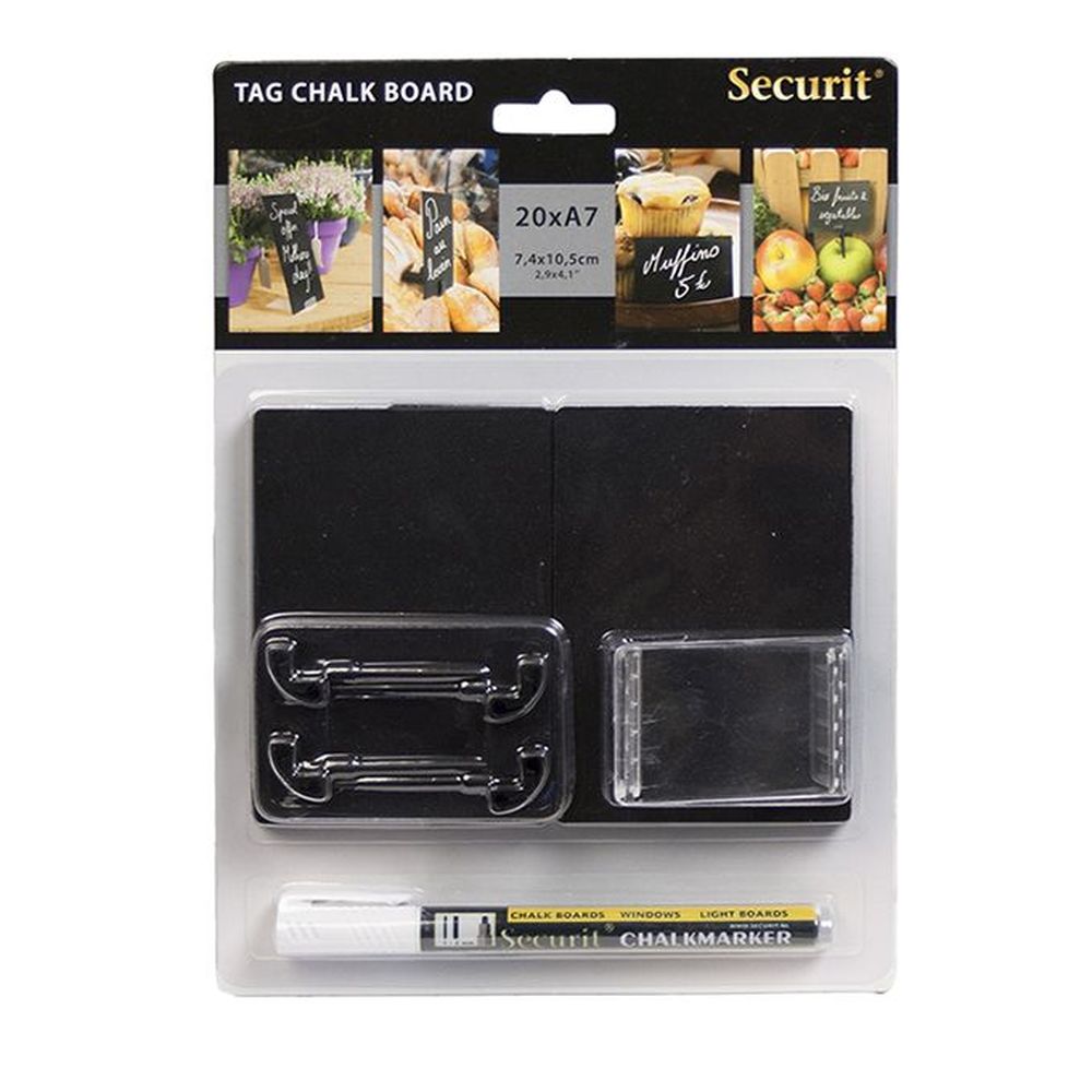 American Metalcraft Black Polypropylene Medium Chalk Card, 4 Inch Length X 3 Inch Height -- 15 Per Case