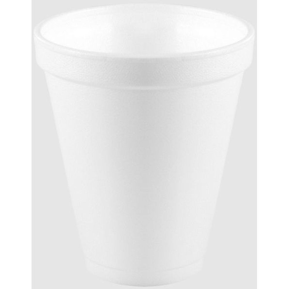 Convermex White Polystyrene Foam Tall Cup, 12 Ounce Capacity -- 1000 Per Case