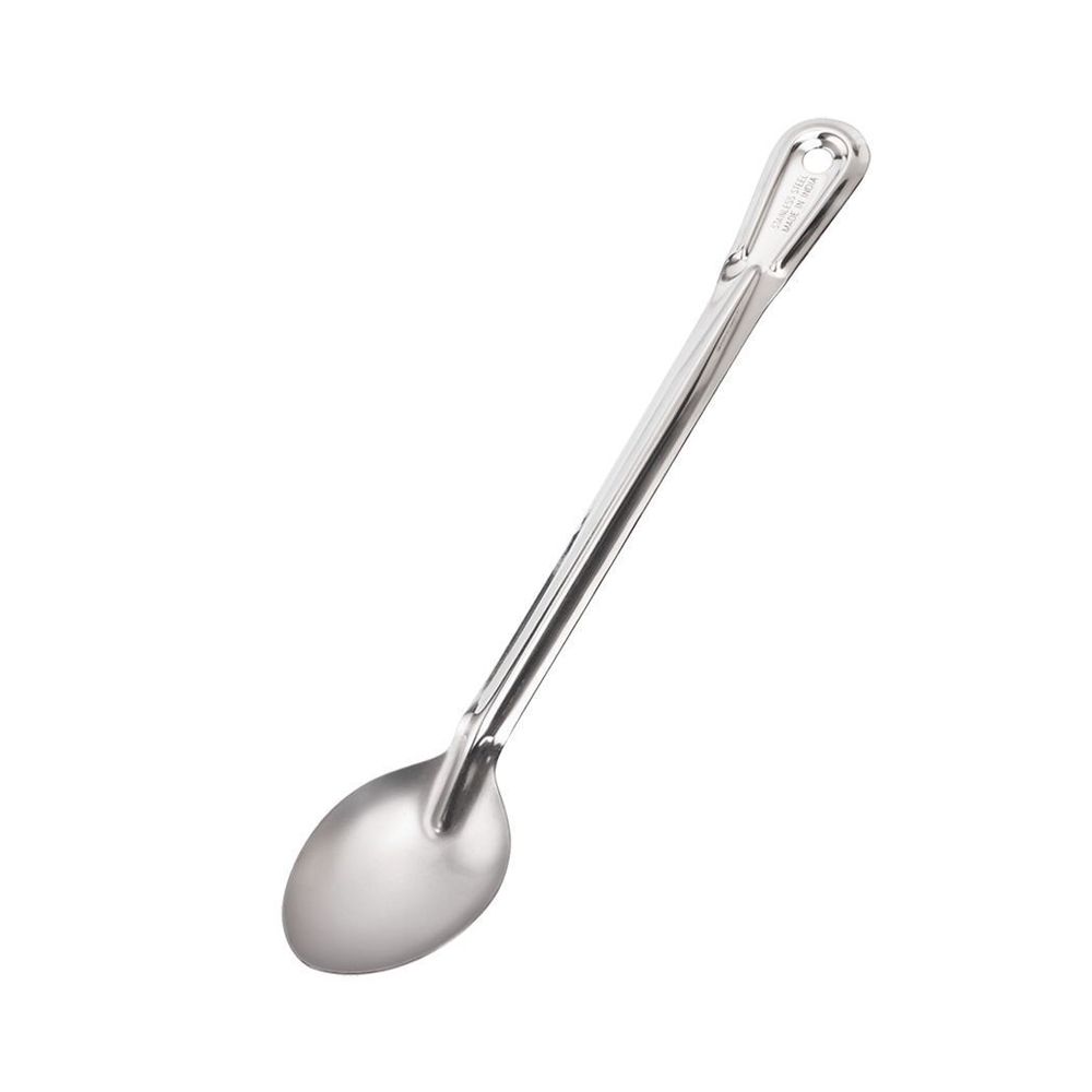 Browne Conventional Stainless Steel Mirror Finish 1.5 Mm Thickness Solid Serving Spoon, 15 Inch