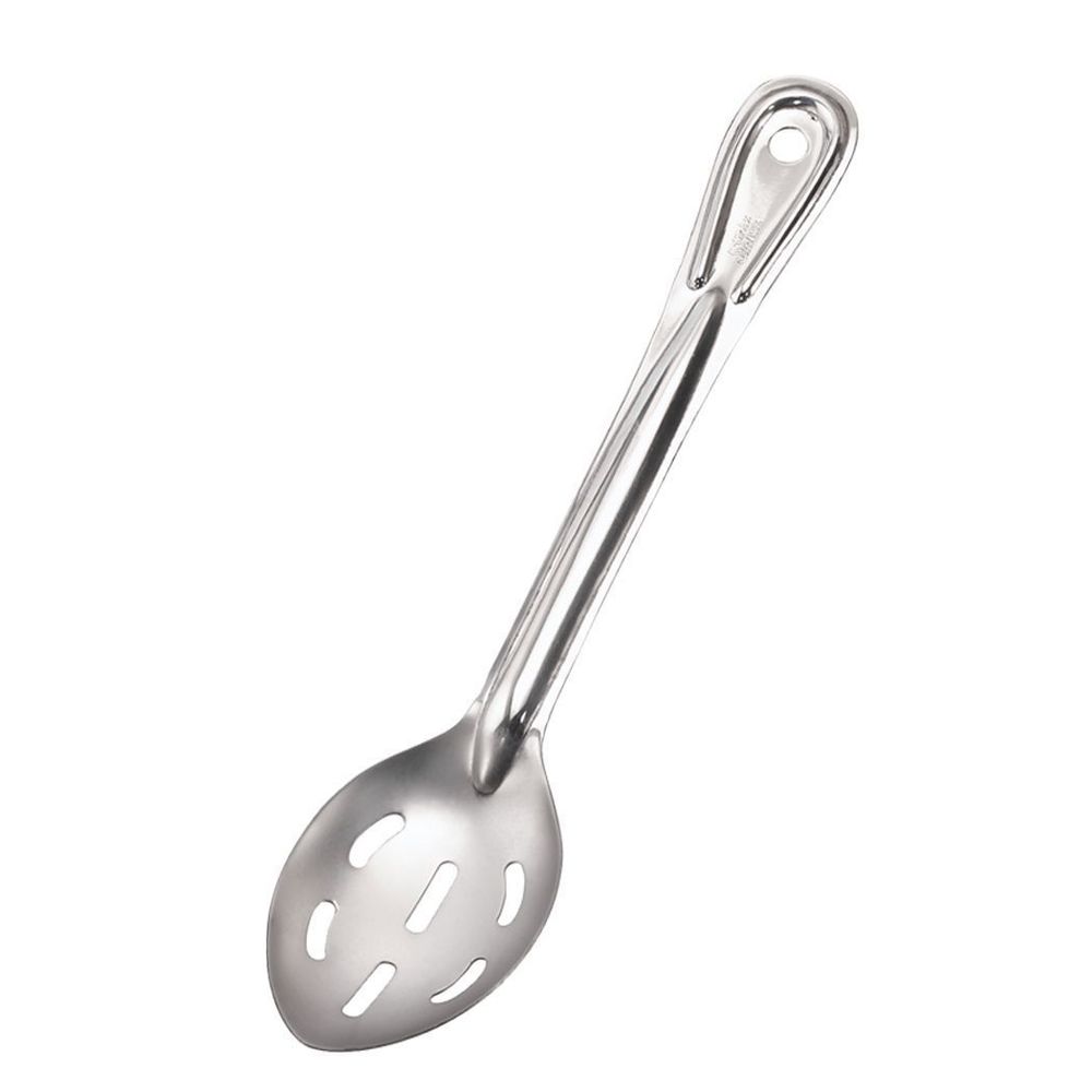 Browne Conventional Stainless Steel Mirror Finish 1.5 Mm Thickness Slotted Serving Spoon, 15 Inch