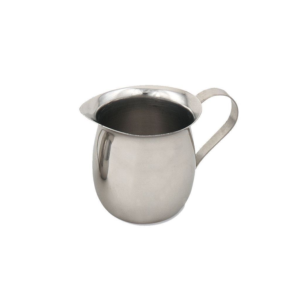Browne Stainless Steel Mirror Finish Bell Shaped Creamer, 3 Ounce Capacity