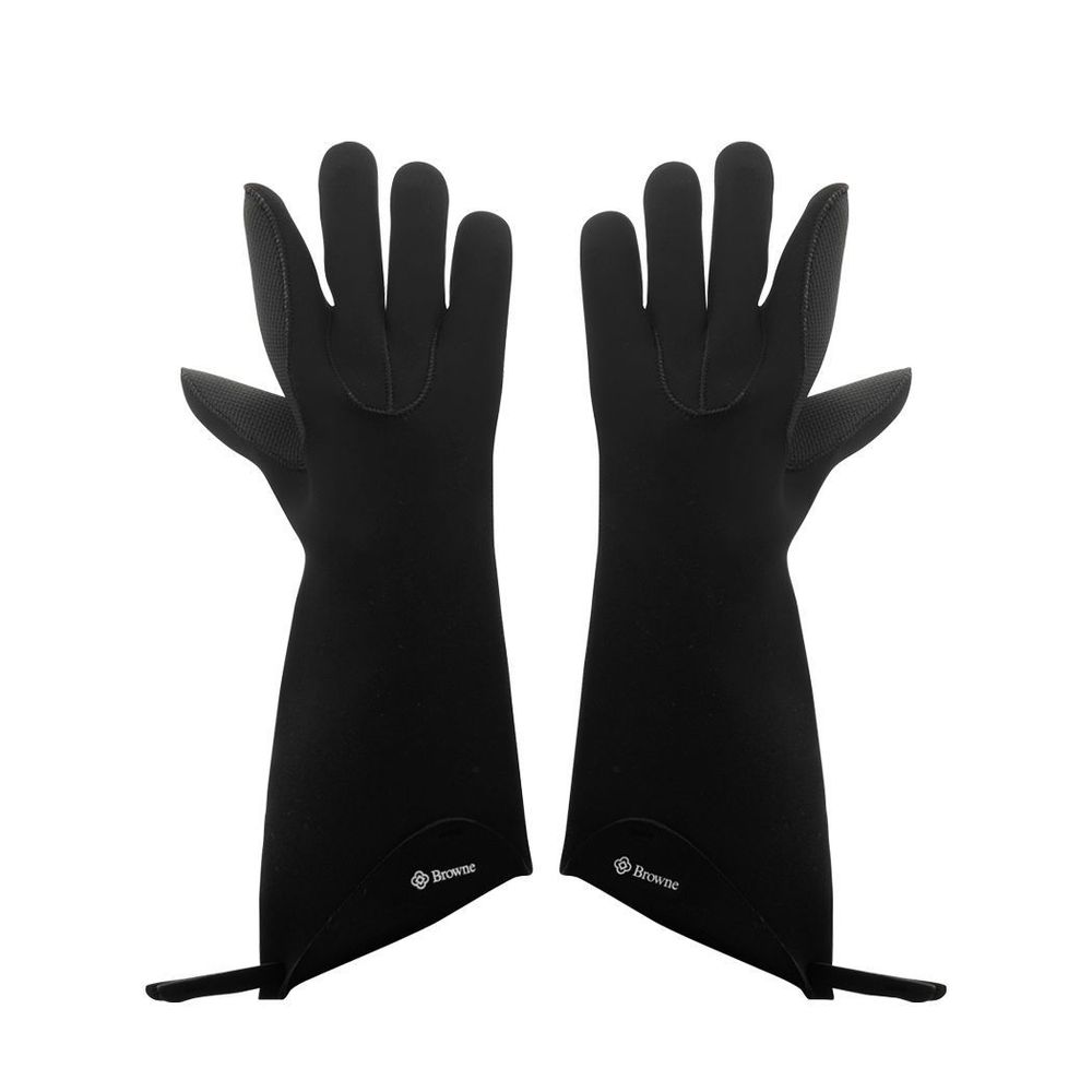 Browne Kitchengrips Pro Black 5-finger Gloves, 15 Inch