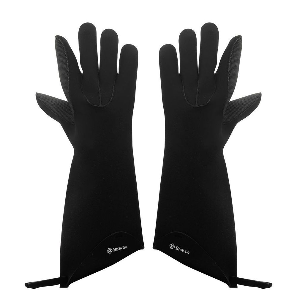 Browne Kitchengrips Pro Black 5-finger Gloves, 17 Inch
