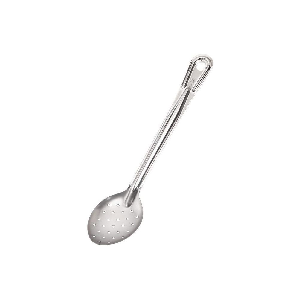 Browne Conventional Stainless Steel Mirror Finish 1.0 Mm Thickness Perforated Serving Spoon, 11 Inch