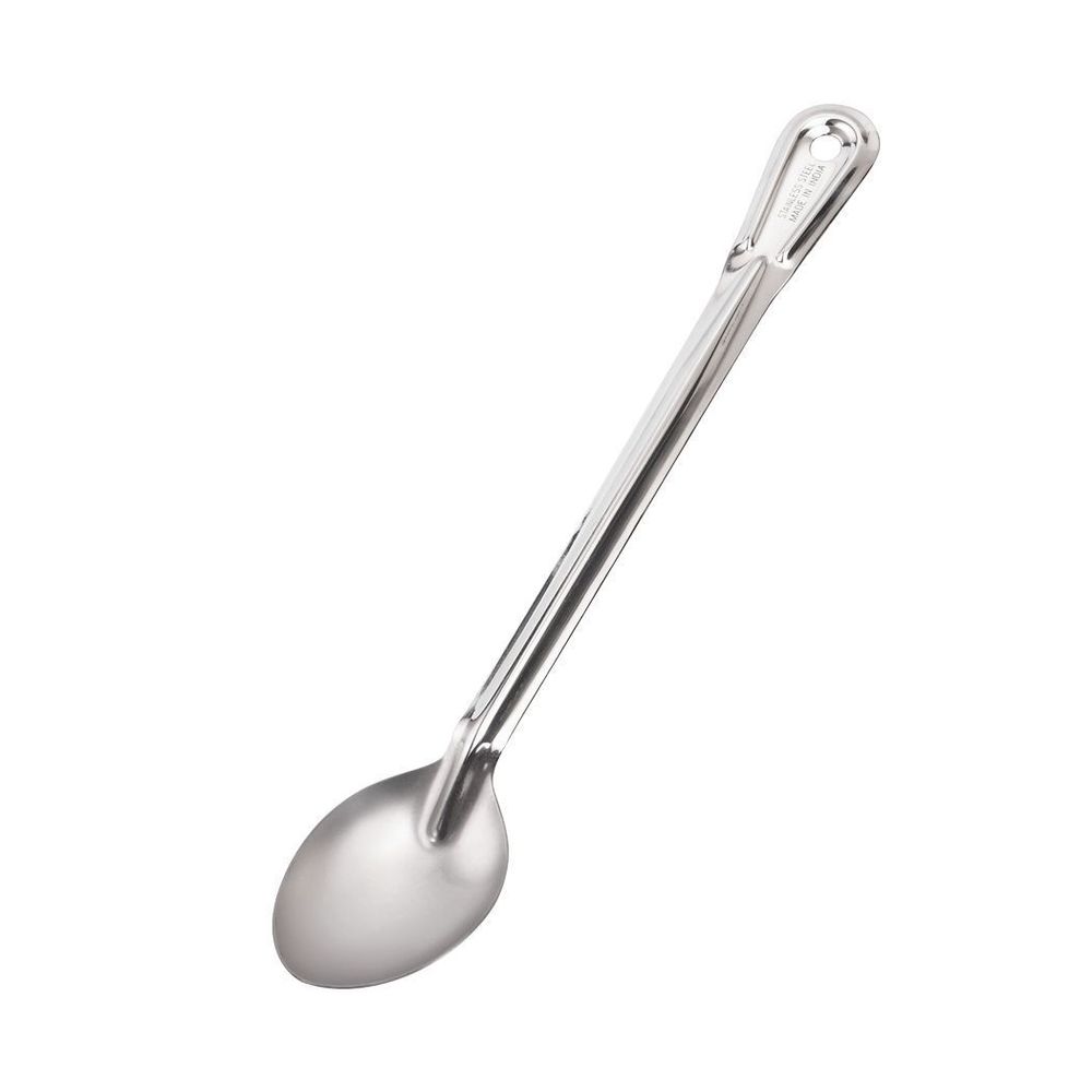 Browne Conventional Stainless Steel Mirror Finish 1.0 Mm Thickness Solid Serving Spoon, 15 Inch