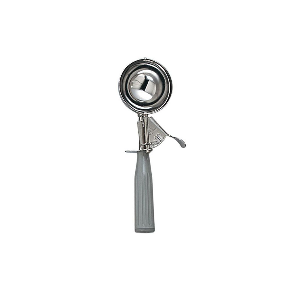 Browne 18/8 Stainless Steel Standard Size Disher With Grey Handle, 3.71 Ounce