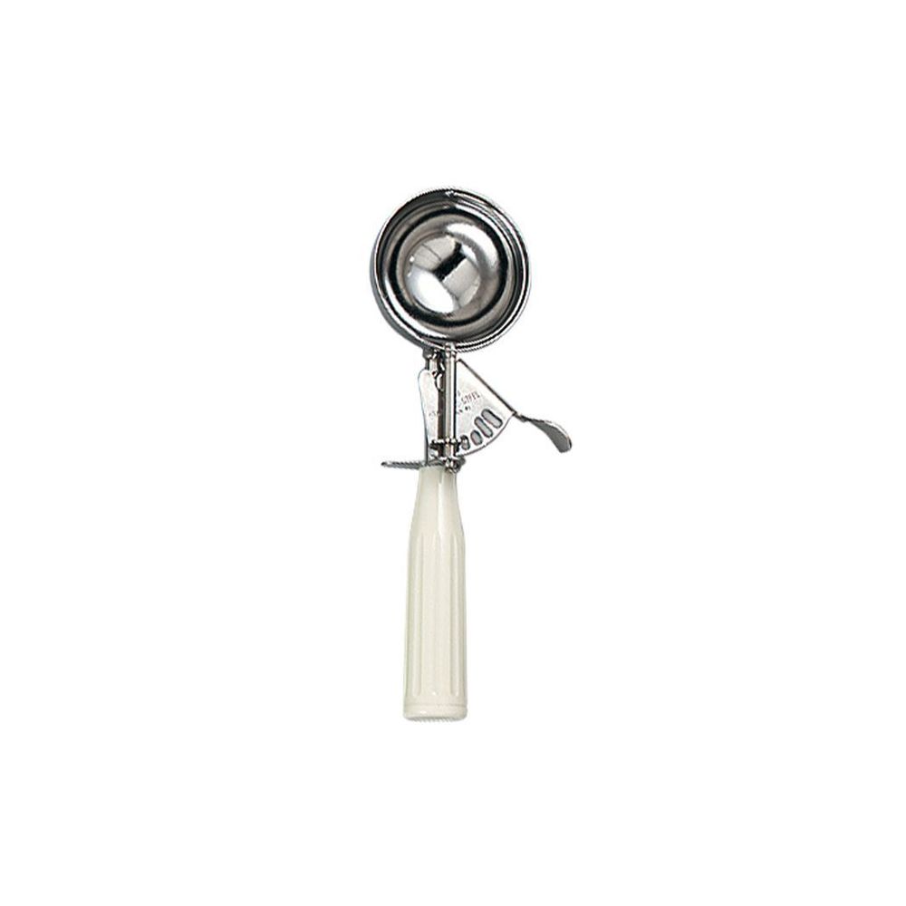 Browne 18/8 Stainless Steel Standard Size Disher With Ivory Handle, 3.45 Ounce