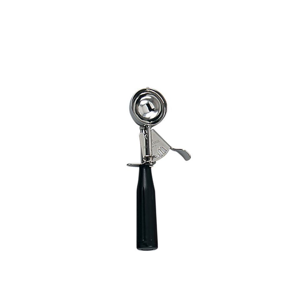 Browne 18/8 Stainless Steel Standard Size Disher With Black Handle, 1.08 Ounce