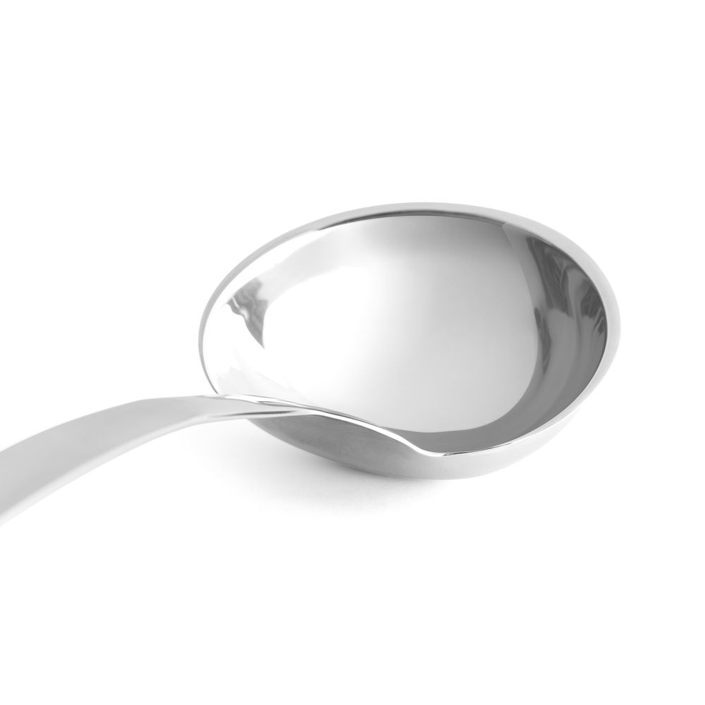 Browne Horizon 18/8 Stainless Steel Solid Serving Ladle, 6 Ounce Capacity
