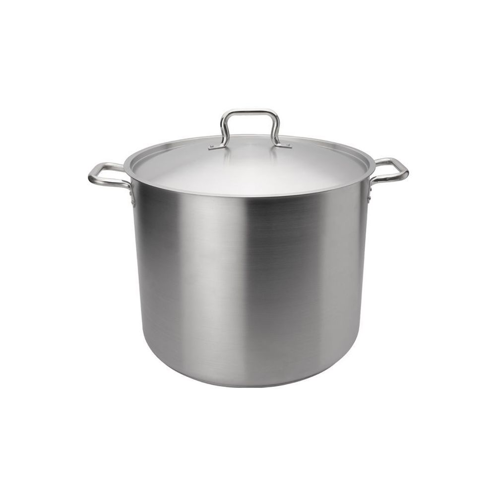 Browne Elements Stainless Steel Stock Pot With Cover, 20 Quart Capacity