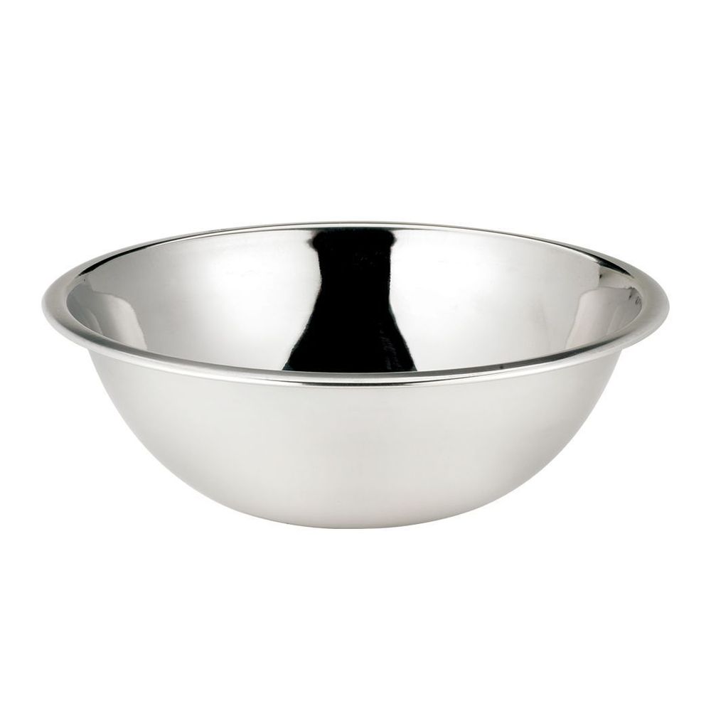 Browne Stainless Steel Mirror Finish Mixing Bowl, 16 Quart Capacity