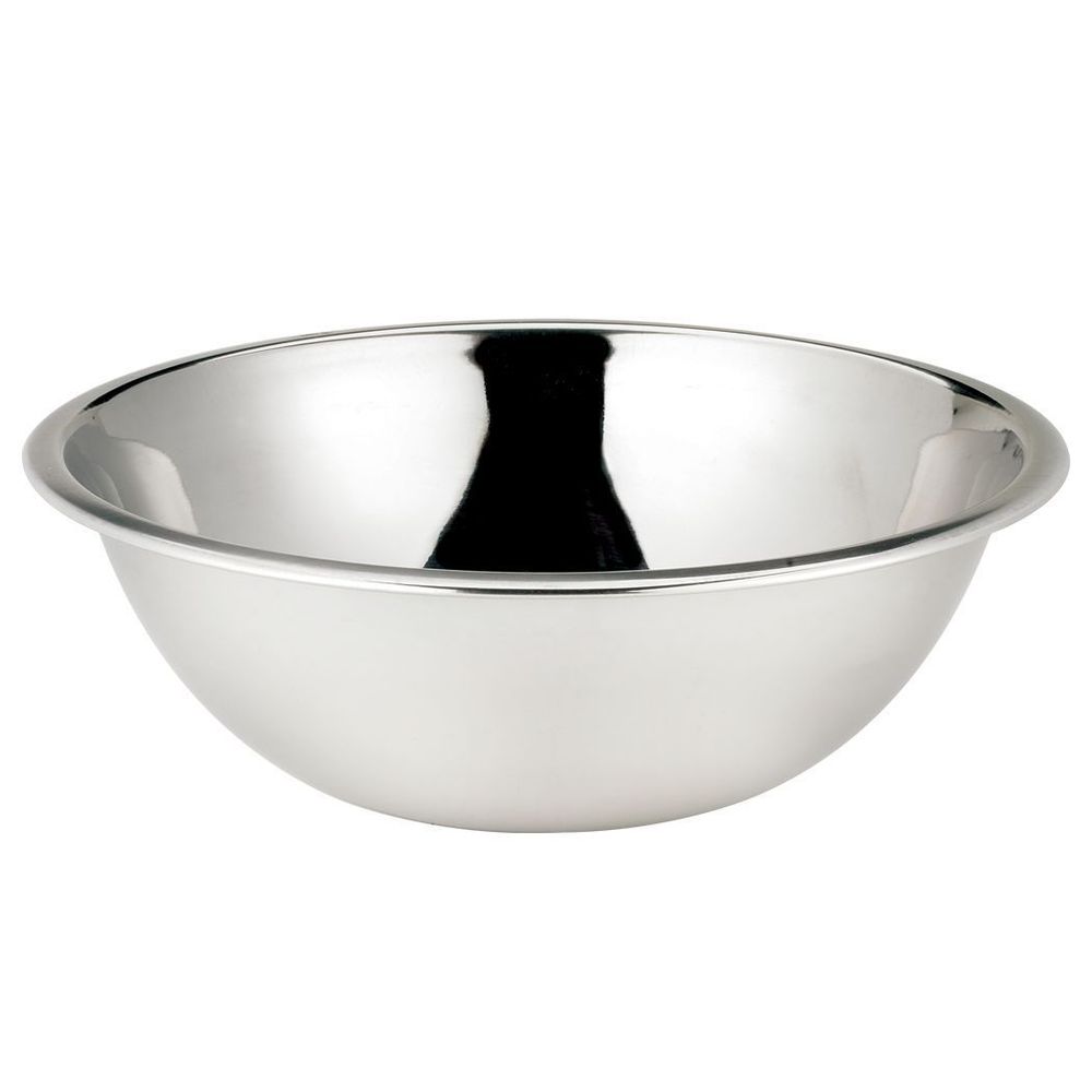 Browne Stainless Steel Mirror Finish Mixing Bowl, 20 Quart Capacity