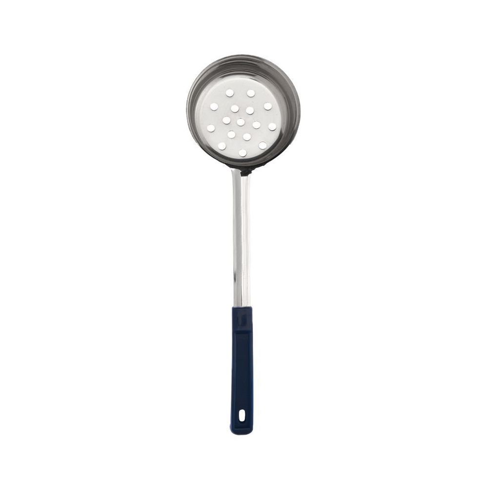 Browne Stainless Steel One Piece Perforated Portioner With Black Handle, 6 Ounce Capacity