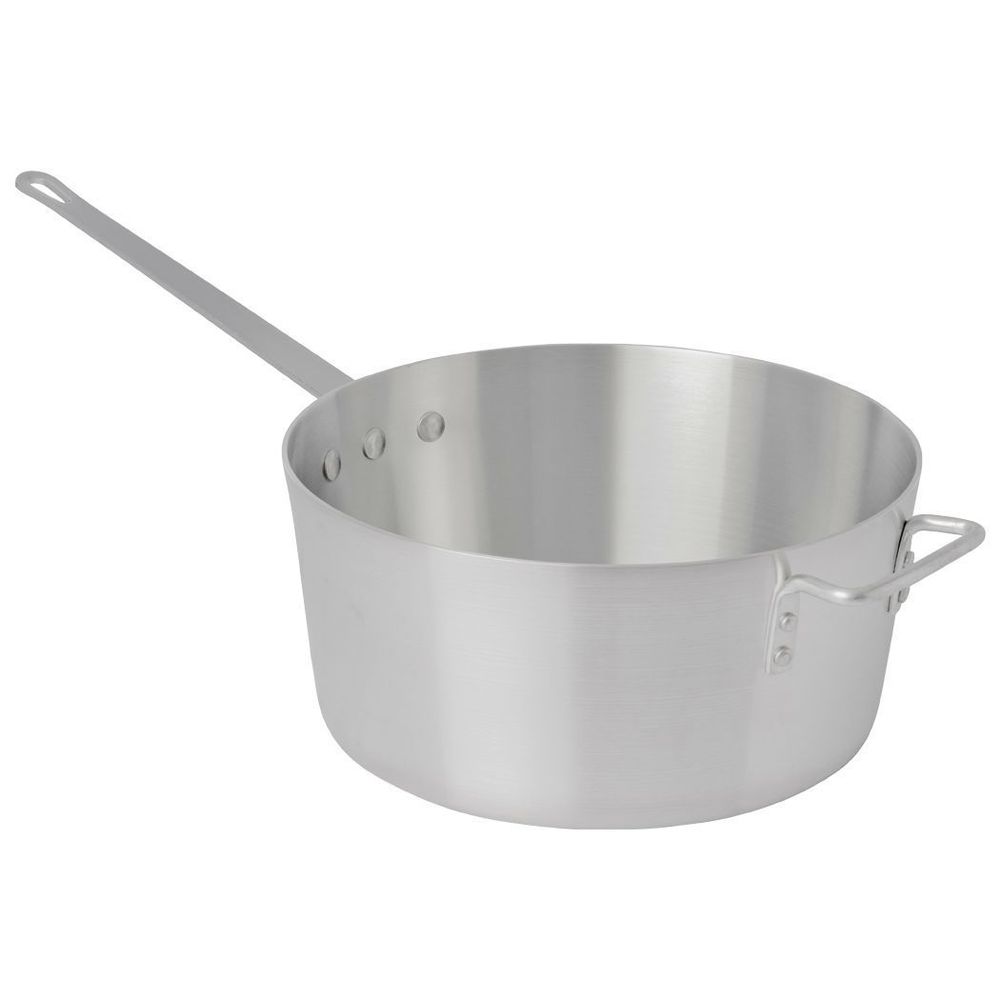 Browne Thermalloy Aluminum Standard Weight Tapered Sauce Pan With Helper Handle, 10.25 Quart Capacity