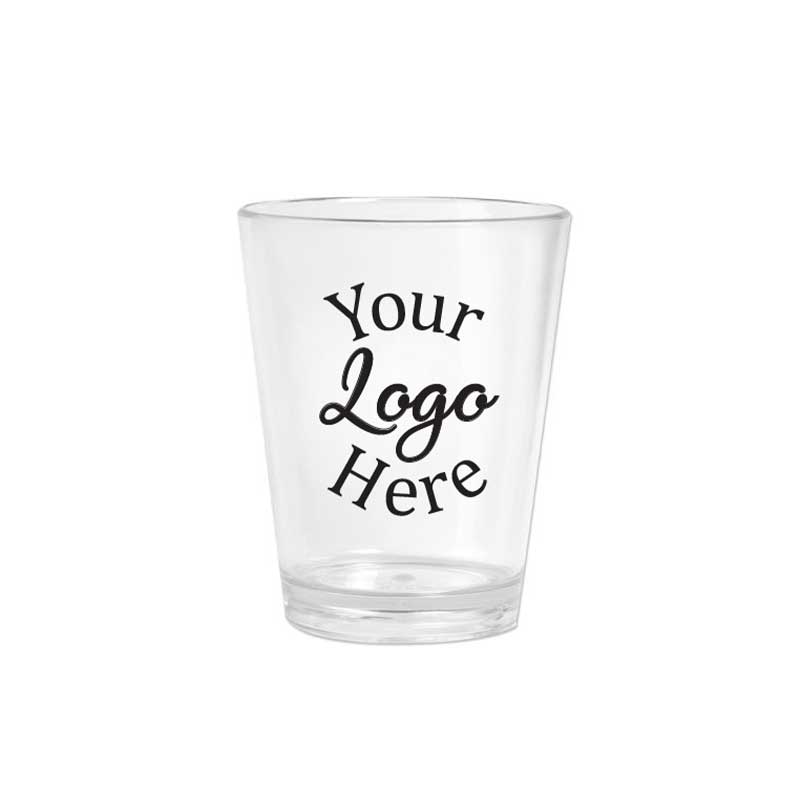 Lesko Clear Crystal Styrene Mini Pint Style Taster With 2 Color Custom Logo, 4 Ounce -- 96 Per Case
