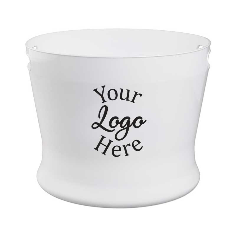 Lesko White Pilsner Bucket With 1 Color Custom Logo -- 12 Per Case