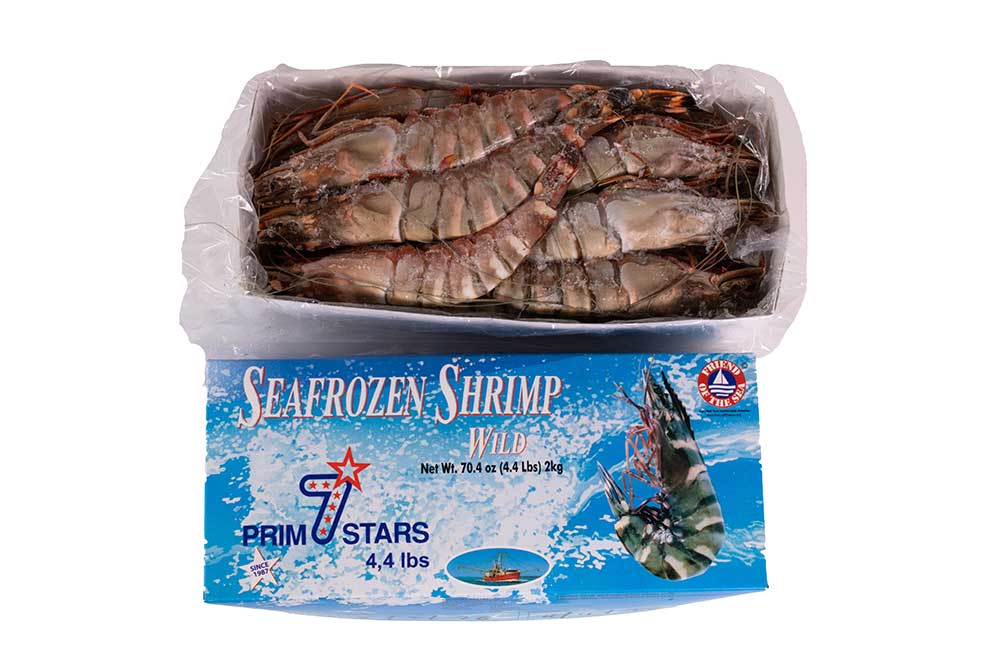 Prim7stars U-4 Frozen Wild Tiger Shrimp, 4.4 Pound