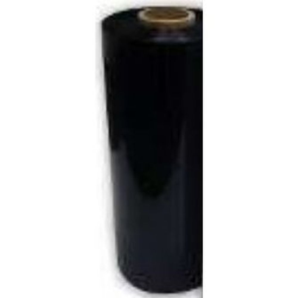 Western Plastics 3 Inch Core Securi Wrap 80 Gauge Black Stretch Film Roll, 18 Inch X 1500 Feet -- 4 Per Case