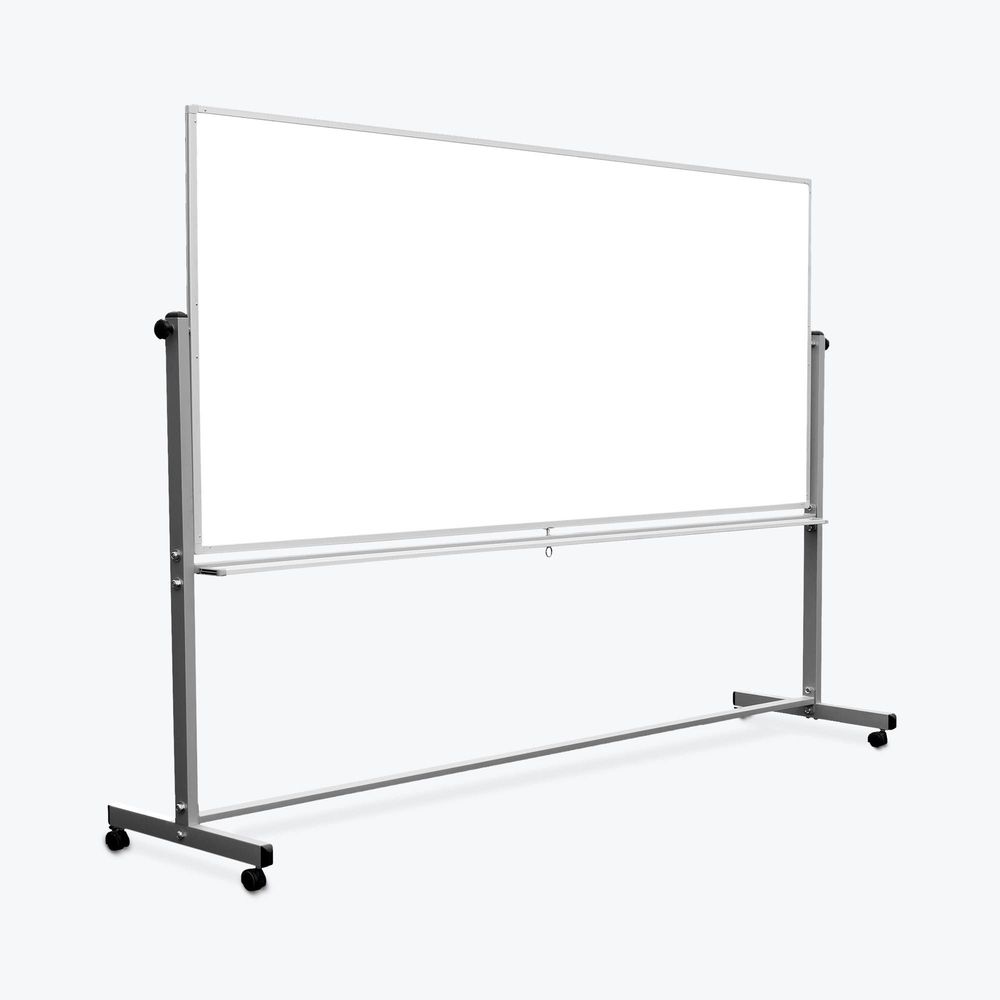 Luxor White Double-sided Dry Erase Magnetic Mobile White Board, 99 X 23 X 69 Inch